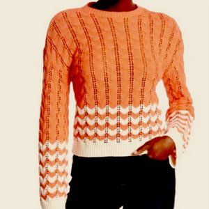 NWT Abound Womens Stripe Print Pointelle Knit